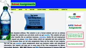 What Aiousolvedassignments.com website looked like in 2021 (3 years ago)