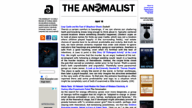 What Anomalist.com website looked like in 2021 (3 years ago)