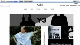 What Add-clothing.com website looked like in 2021 (3 years ago)