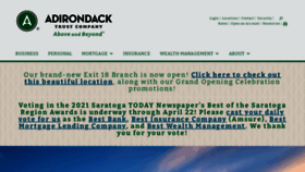 What Adirondacktrust.com website looked like in 2021 (3 years ago)