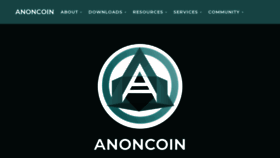 What Anoncoin.net website looked like in 2021 (3 years ago)