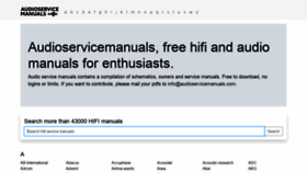 What Audioservicemanuals.com website looked like in 2021 (3 years ago)