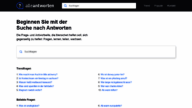 What Alleantworten.de website looked like in 2021 (2 years ago)