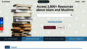 What Al-islam.org website looked like in 2021 (3 years ago)