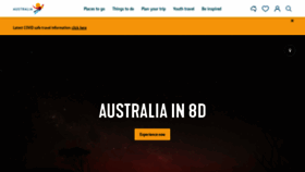 What Australia.com website looked like in 2021 (3 years ago)