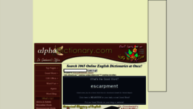 What Alphadictionary.com website looked like in 2021 (3 years ago)