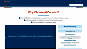 What Allcounted.com website looked like in 2021 (3 years ago)