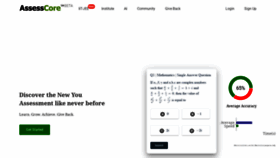 What Assesscore.in website looked like in 2021 (4 years ago)