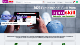 What Aproskill.com website looked like in 2021 (2 years ago)