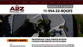 What A2zroofingexperts.com website looked like in 2021 (3 years ago)