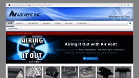 What Airvent.com website looked like in 2021 (2 years ago)