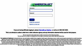 What Americollectpay.com website looked like in 2021 (2 years ago)