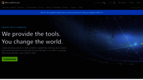 What Azure.com website looked like in 2021 (2 years ago)