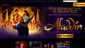 What Aladdinthemusical.com website looked like in 2021 (2 years ago)