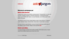 What Astrojargon.net website looked like in 2021 (2 years ago)