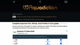 What Aquadiction.world website looked like in 2021 (2 years ago)