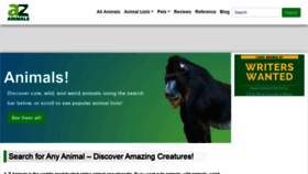 What A-z-animals.com website looked like in 2021 (2 years ago)