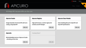 What Apicur.io website looked like in 2021 (3 years ago)