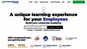 What Academyocean.com website looked like in 2021 (4 years ago)