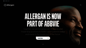 What Allergan.com website looked like in 2021 (2 years ago)
