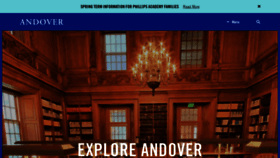 What Andover.edu website looked like in 2021 (2 years ago)