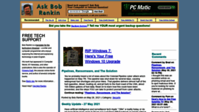 What Askbobrankin.com website looked like in 2021 (2 years ago)