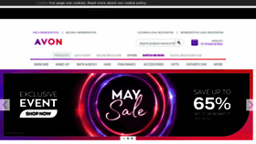 What Avon.co.za website looked like in 2021 (4 years ago)