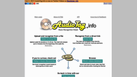 What Audiotag.info website looked like in 2021 (2 years ago)