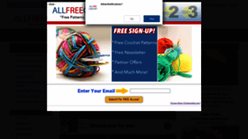 What Allfreecrochet.com website looked like in 2021 (2 years ago)