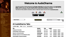 What Audiodharma.org website looked like in 2021 (2 years ago)