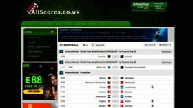 What Allscores.co.uk website looked like in 2021 (2 years ago)