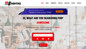 What All-hashtag.com website looked like in 2021 (2 years ago)