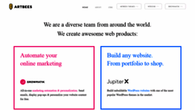 What Artbees.net website looked like in 2021 (2 years ago)