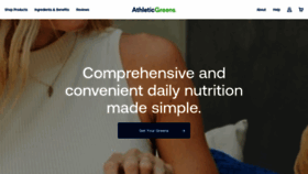 What Athleticgreens.com website looked like in 2021 (4 years ago)