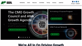 What Ana.net website looked like in 2021 (2 years ago)