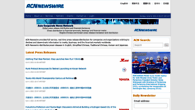 What Acnnewswire.com website looked like in 2021 (2 years ago)