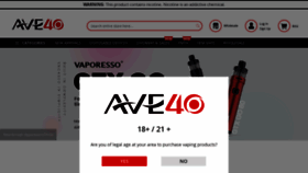 What Ave40.com website looked like in 2021 (2 years ago)