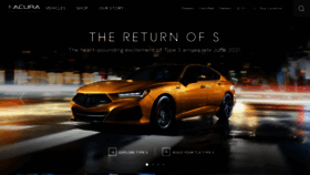 What Acura.com website looked like in 2021 (2 years ago)