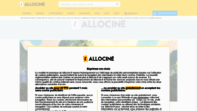What Allocine.fr website looked like in 2021 (2 years ago)
