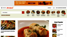 What Allrecipes.com website looked like in 2021 (2 years ago)