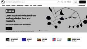 What Artsy.net website looked like in 2021 (2 years ago)
