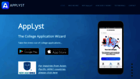 What Applyst.me website looked like in 2021 (2 years ago)