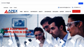 What Apexscientific.in website looked like in 2021 (4 years ago)