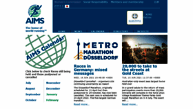What Aims-worldrunning.org website looked like in 2021 (2 years ago)