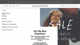 What Allsaints.eu website looked like in 2021 (2 years ago)