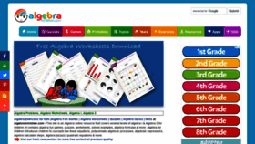 What Algebra4children.com website looked like in 2021 (2 years ago)