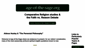 What Age-of-the-sage.org website looked like in 2021 (3 years ago)