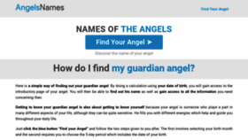 What Angelsnames.xyz website looked like in 2021 (2 years ago)