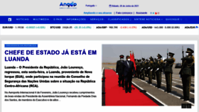 What Angop.ao website looked like in 2021 (2 years ago)