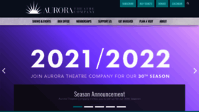 What Auroratheatre.org website looked like in 2021 (4 years ago)